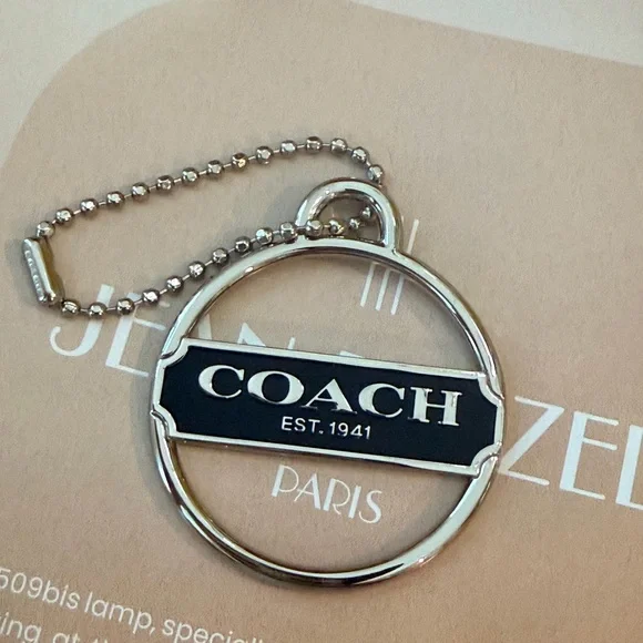 Coach Black and Silver Key Chain - Picture 5 of 8